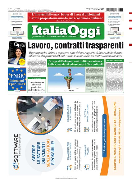 Italia oggi : quotidiano di economia finanza e politica